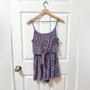 Purple pink boho bohemian mandala patterned romper fall cute medium casual